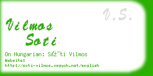 vilmos soti business card